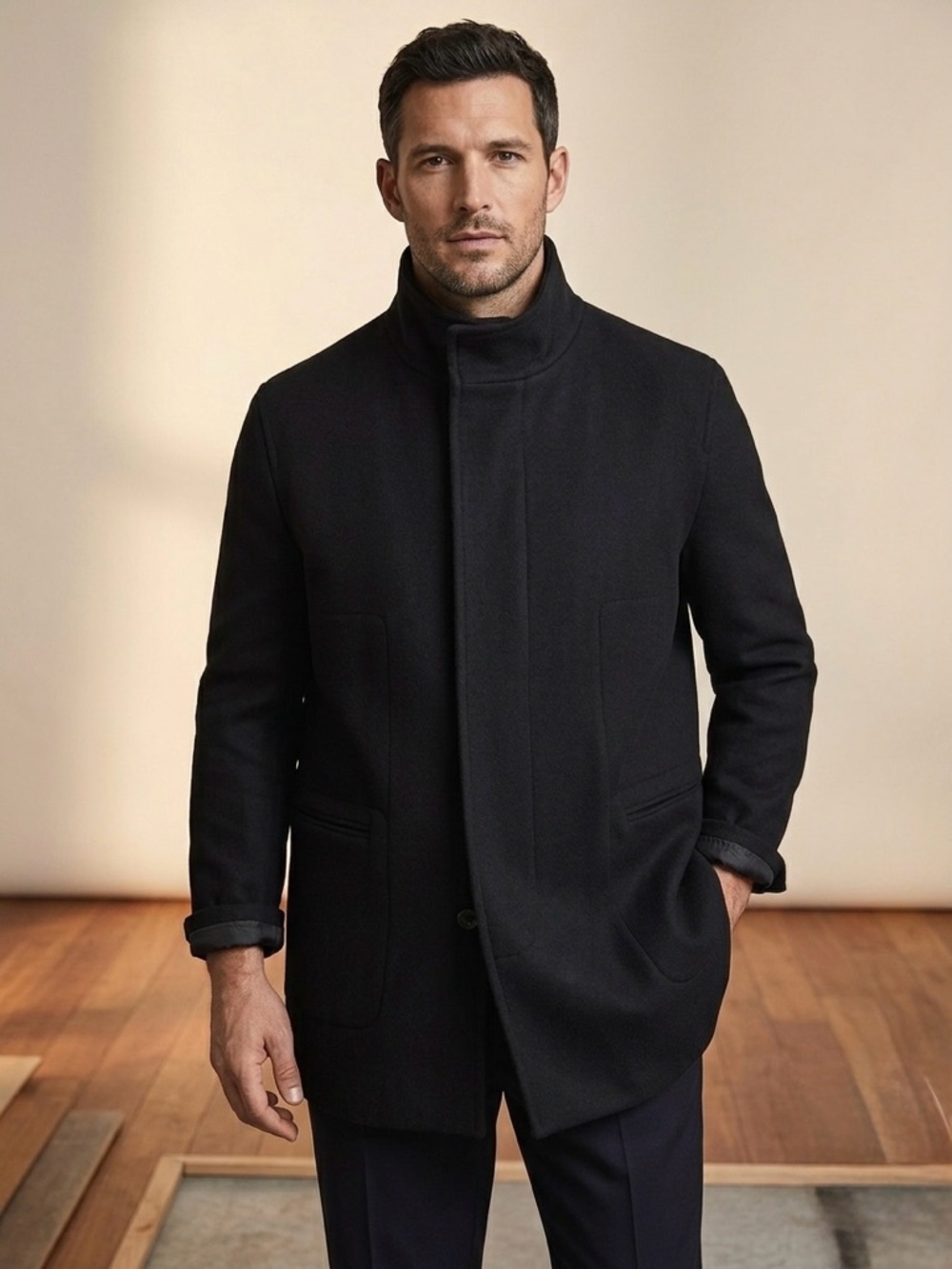 Reiss BRUTE Funnel Neck Coat